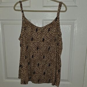 torrid Leopard Print Cami with Black Lightning Bolts